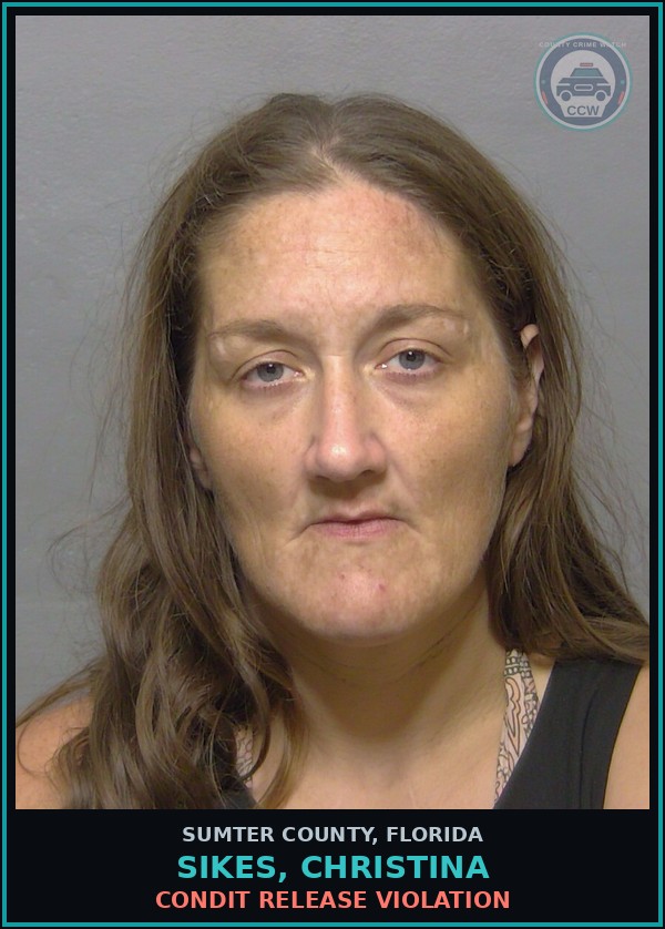 Booking mugshot of SIKES, CHRISTINA in Sumter County