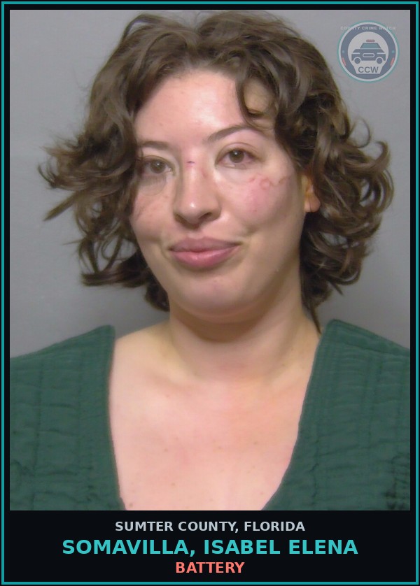 Booking mugshot of SOMAVILLA, ISABEL ELENA in Sumter County