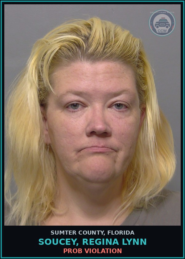 Booking mugshot of SOUCEY, REGINA LYNN in Sumter County
