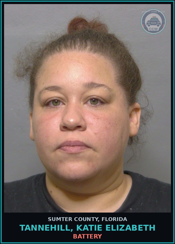 Booking mugshot of TANNEHILL, KATIE ELIZABETH in Sumter County