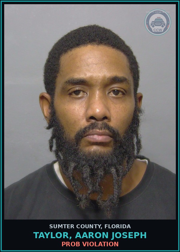 Booking mugshot of TAYLOR, AARON JOSEPH in Sumter County