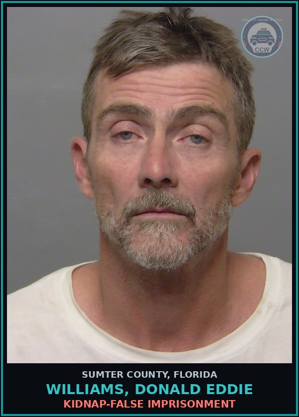 Booking mugshot of WILLIAMS, DONALD EDDIE in Sumter County
