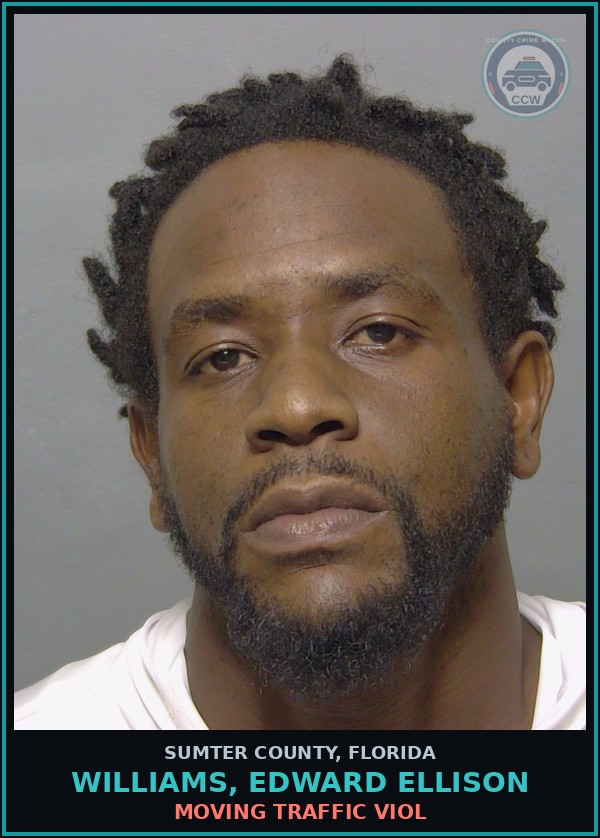 Booking mugshot of WILLIAMS, EDWARD ELLISON in Sumter County