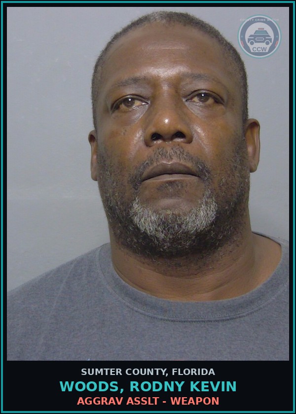 Booking mugshot of WOODS, RODNY KEVIN in Sumter County