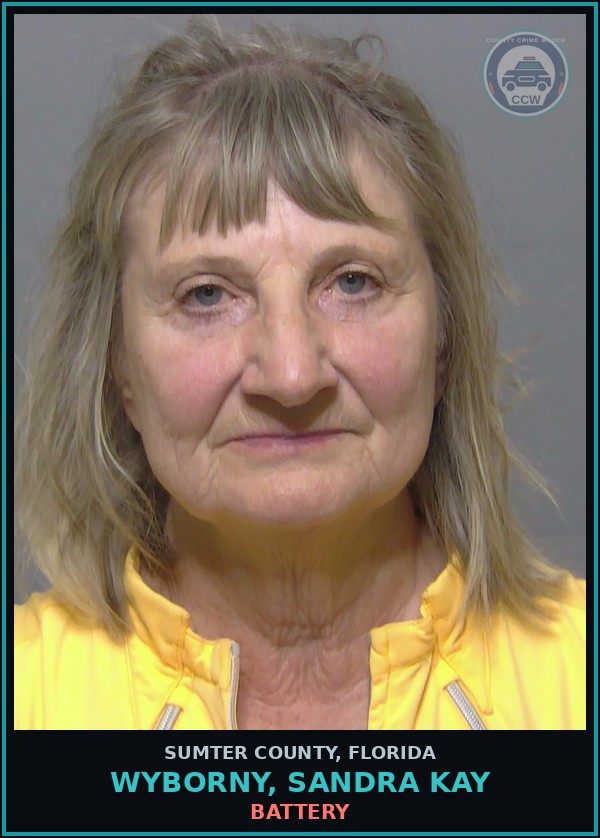 Booking mugshot of WYBORNY, SANDRA KAY in Sumter County