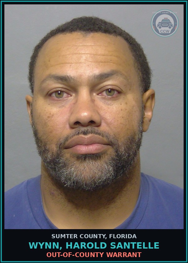 Booking mugshot of WYNN, HAROLD SANTELLE in Sumter County