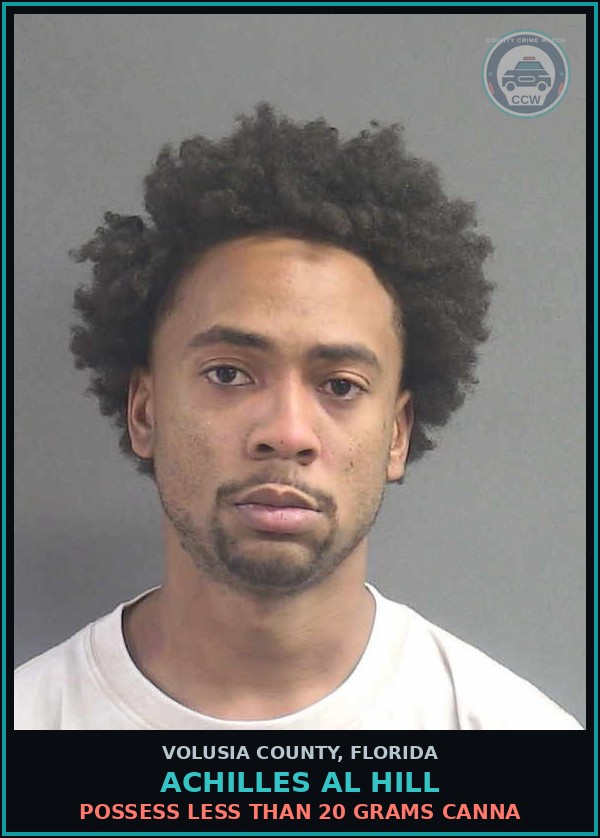 Booking mugshot of ACHILLES AL HILL in Volusia County