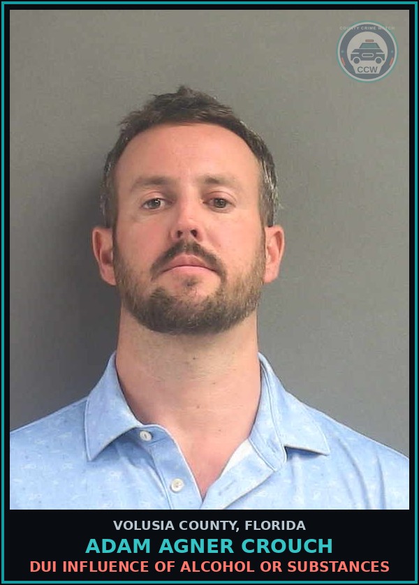 Booking mugshot of ADAM AGNER CROUCH in Volusia County