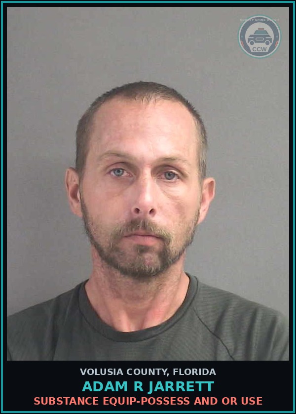 Booking mugshot of ADAM R JARRETT in Volusia County
