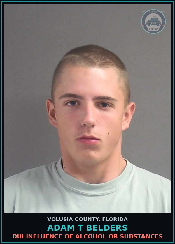 Booking mugshot of ADAM T BELDERS in Volusia County