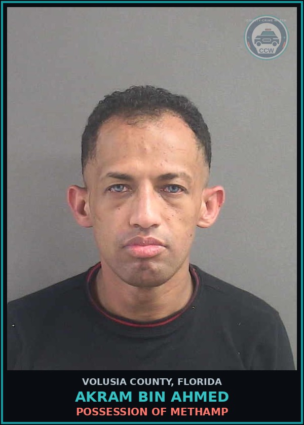 Booking mugshot of AKRAM BIN AHMED in Volusia County