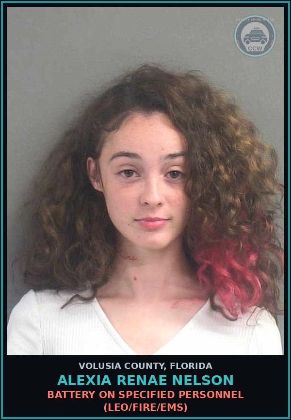 Booking mugshot of ALEXIA RENAE NELSON in Volusia County