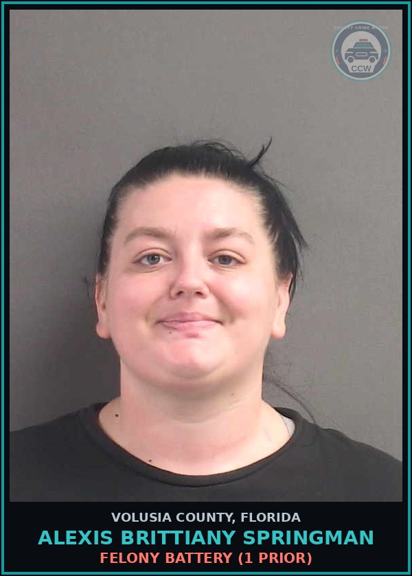 Booking mugshot of ALEXIS BRITTIANY SPRINGMAN in Volusia County