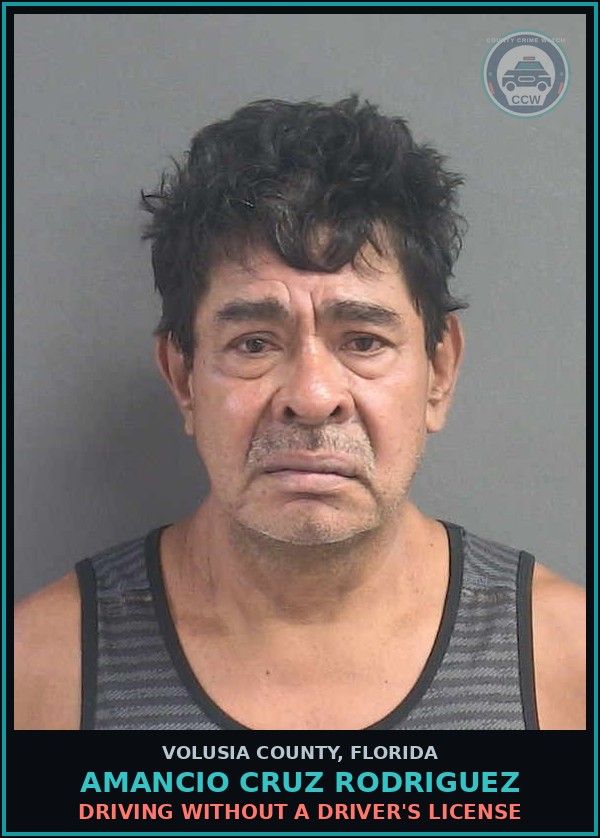 Booking mugshot of AMANCIO CRUZ RODRIGUEZ in Volusia County