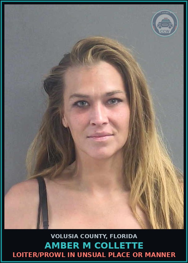 Booking mugshot of AMBER M COLLETTE in Volusia County