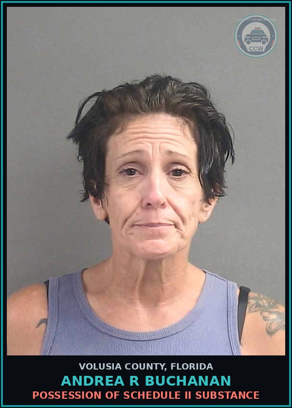 Booking mugshot of ANDREA R BUCHANAN in Volusia County