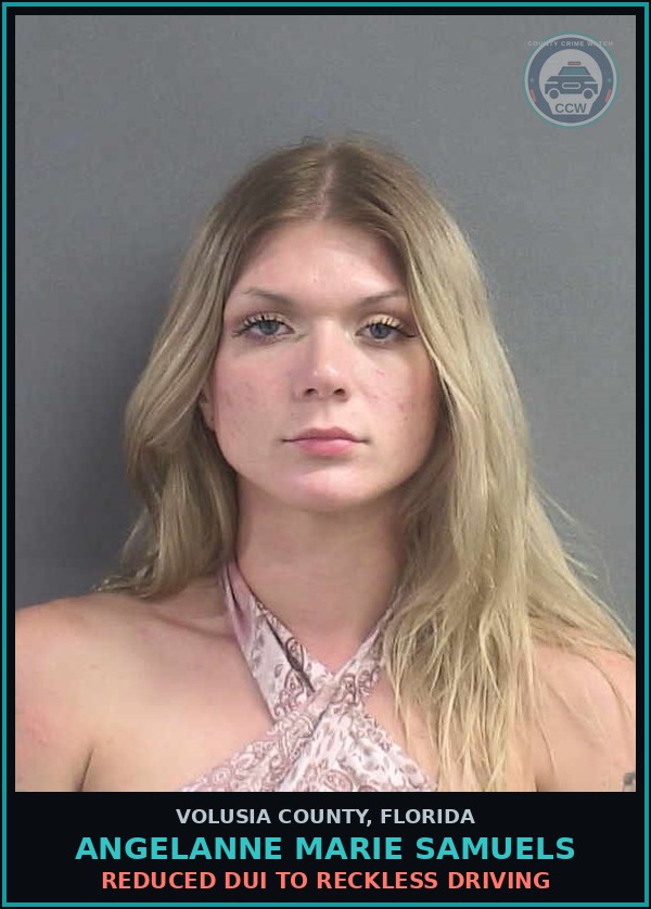 Booking mugshot of ANGELANNE MARIE SAMUELS in Volusia County