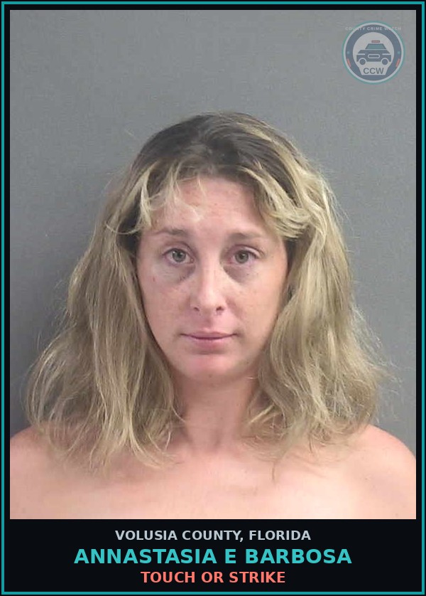 Booking mugshot of ANNASTASIA E BARBOSA in Volusia County