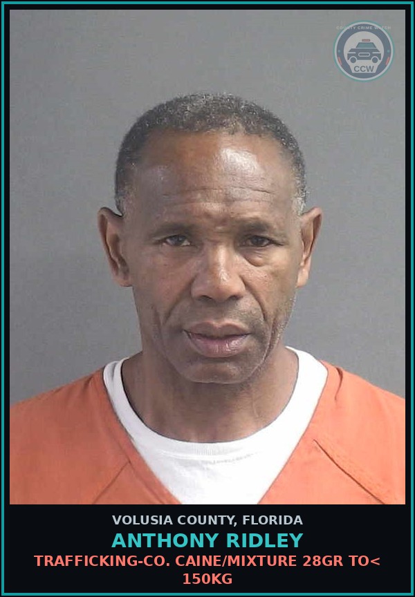 Booking mugshot of ANTHONY RIDLEY in Volusia County
