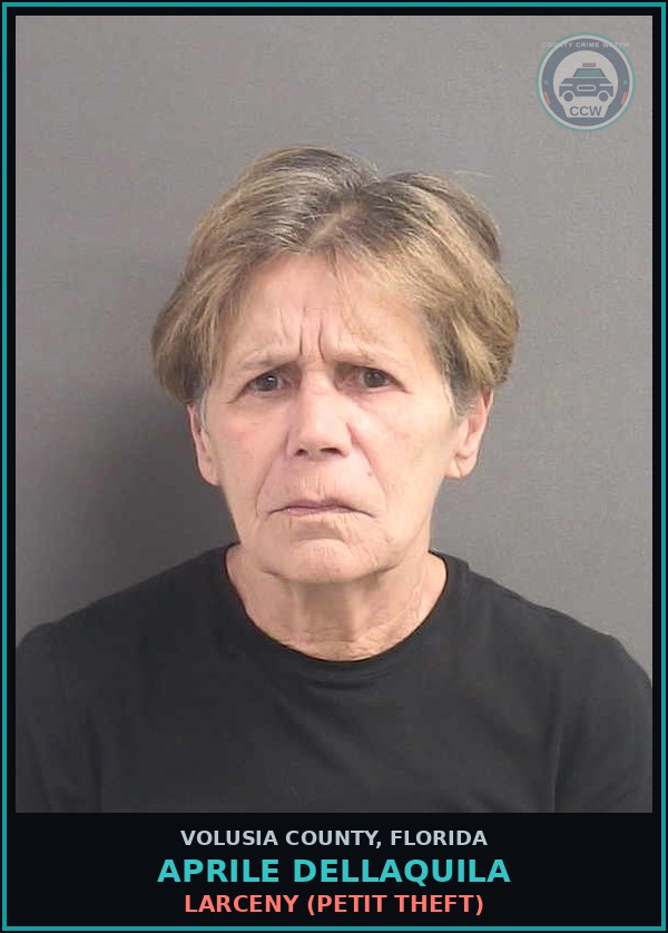 Booking mugshot of APRILE DELLAQUILA in Volusia County