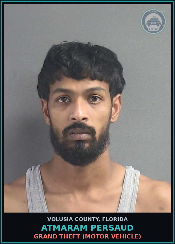Booking mugshot of ATMARAM PERSAUD in Volusia County