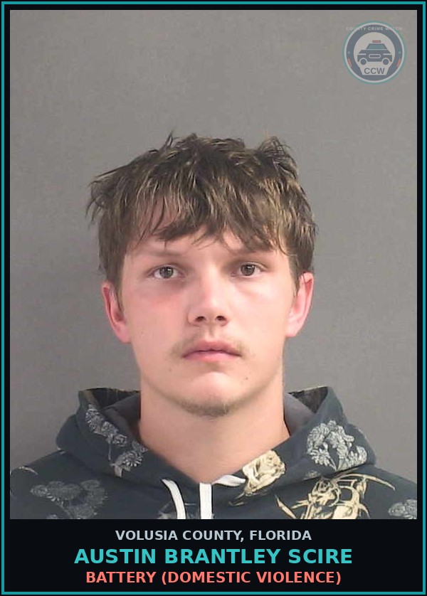 Booking mugshot of AUSTIN BRANTLEY SCIRE in Volusia County