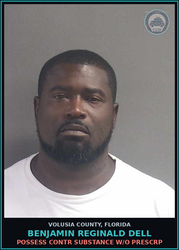 Booking mugshot of BENJAMIN REGINALD DELL in Volusia County