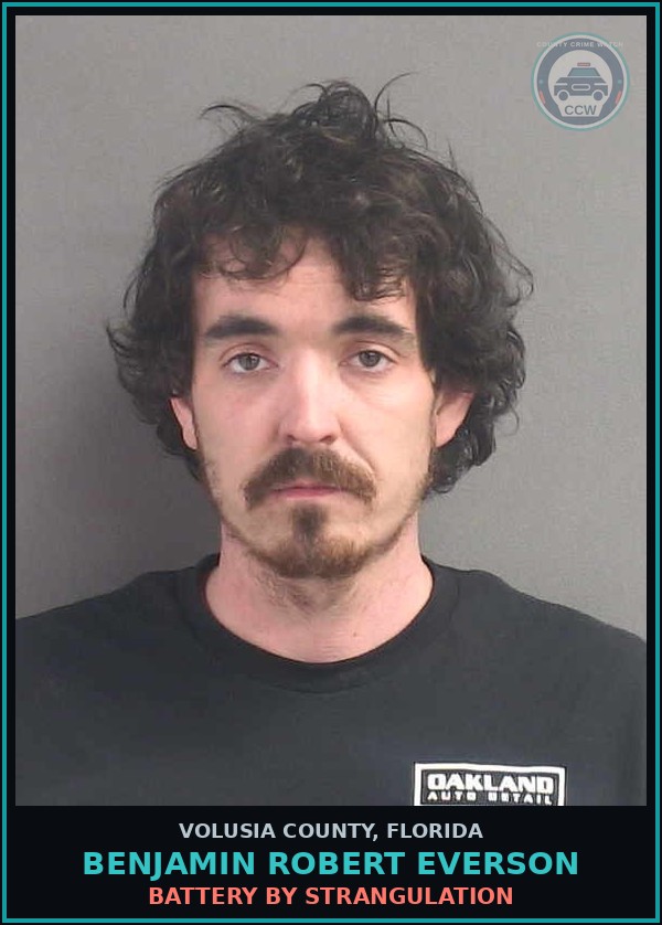 Booking mugshot of BENJAMIN ROBERT EVERSON in Volusia County