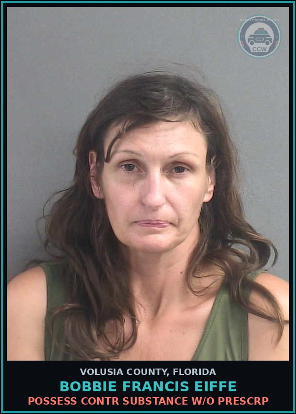 Booking mugshot of BOBBIE FRANCIS EIFFE in Volusia County