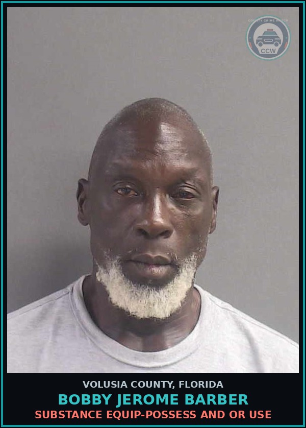 Booking mugshot of BOBBY JEROME BARBER in Volusia County