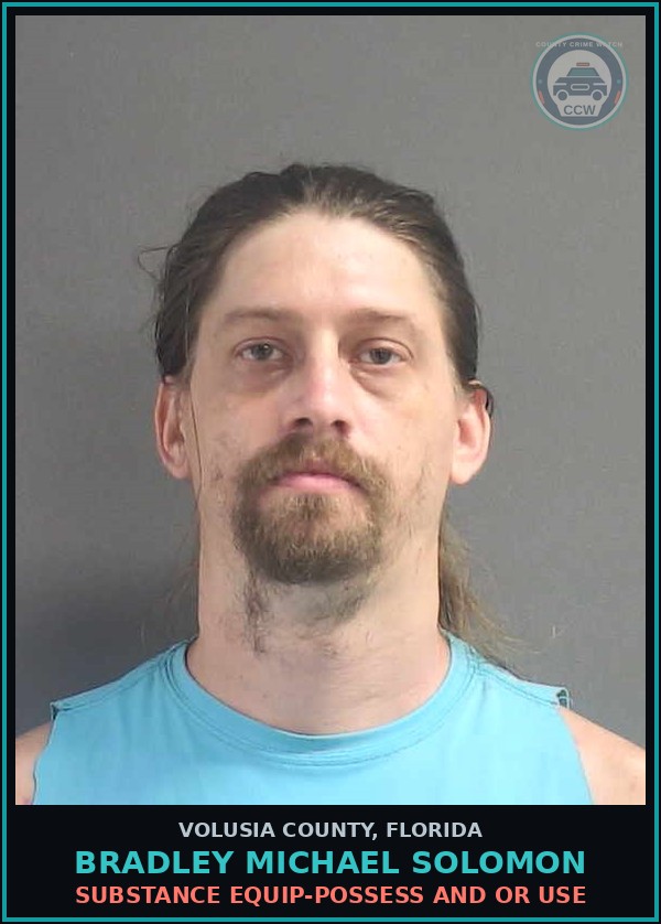 Booking mugshot of BRADLEY MICHAEL SOLOMON in Volusia County