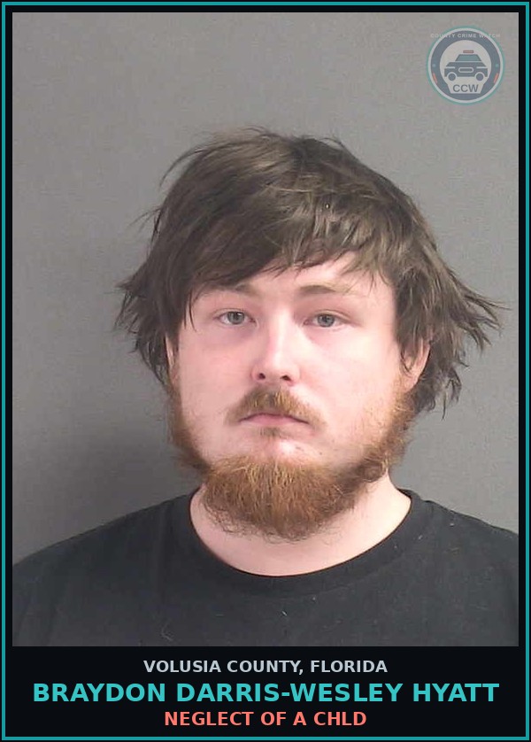 Booking mugshot of BRAYDON DARRIS-WESLEY HYATT in Volusia County