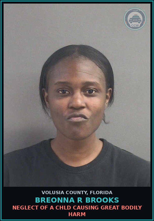 Booking mugshot of BREONNA R BROOKS in Volusia County