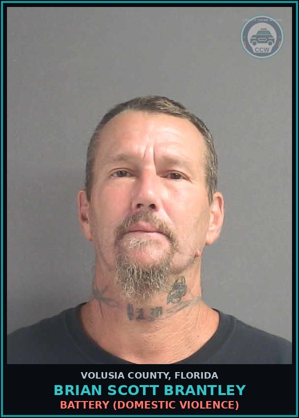 Booking mugshot of BRIAN SCOTT BRANTLEY in Volusia County
