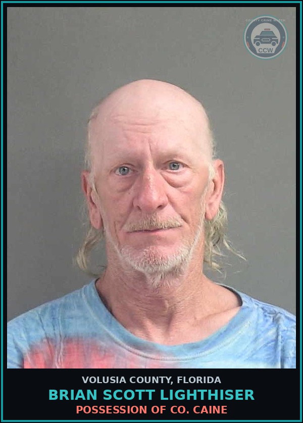 Booking mugshot of BRIAN SCOTT LIGHTHISER in Volusia County