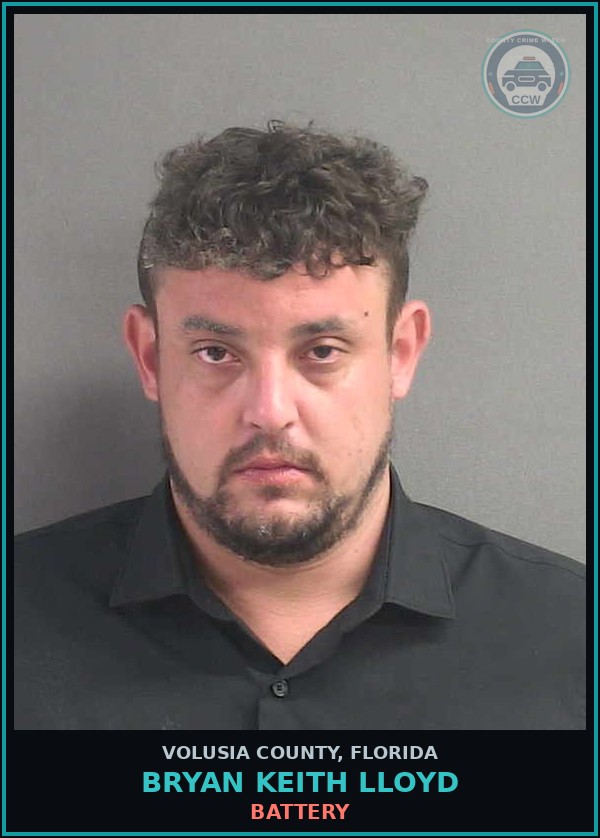 Booking mugshot of BRYAN KEITH LLOYD in Volusia County