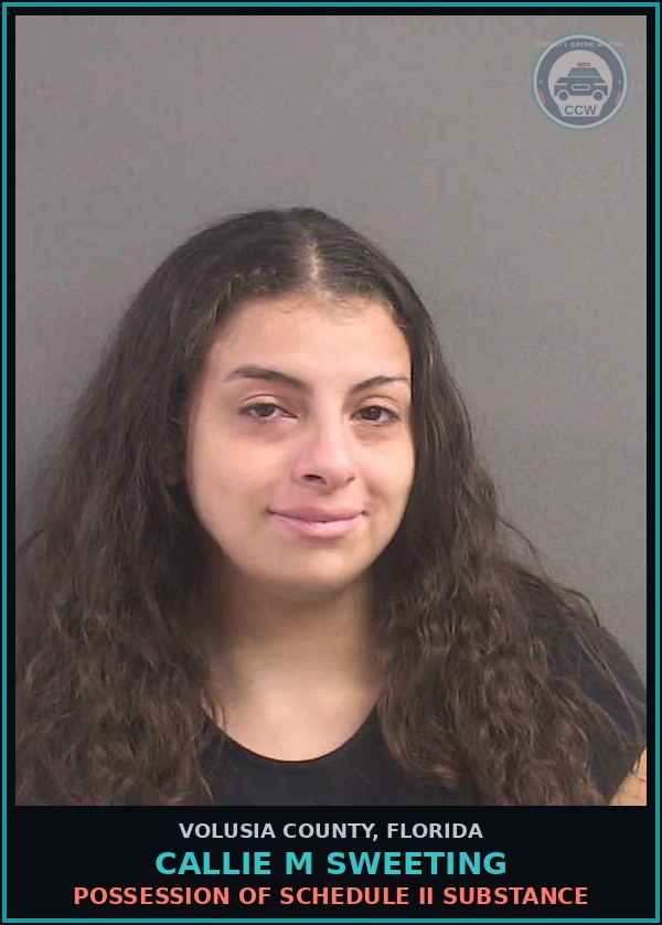 Booking mugshot of CALLIE M SWEETING in Volusia County