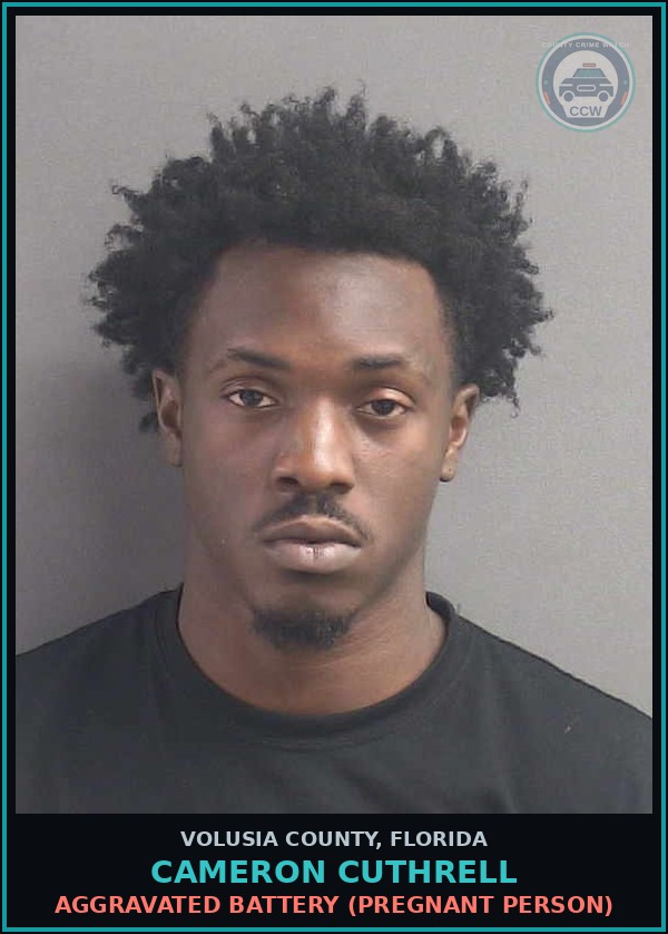 Booking mugshot of CAMERON CUTHRELL in Volusia County