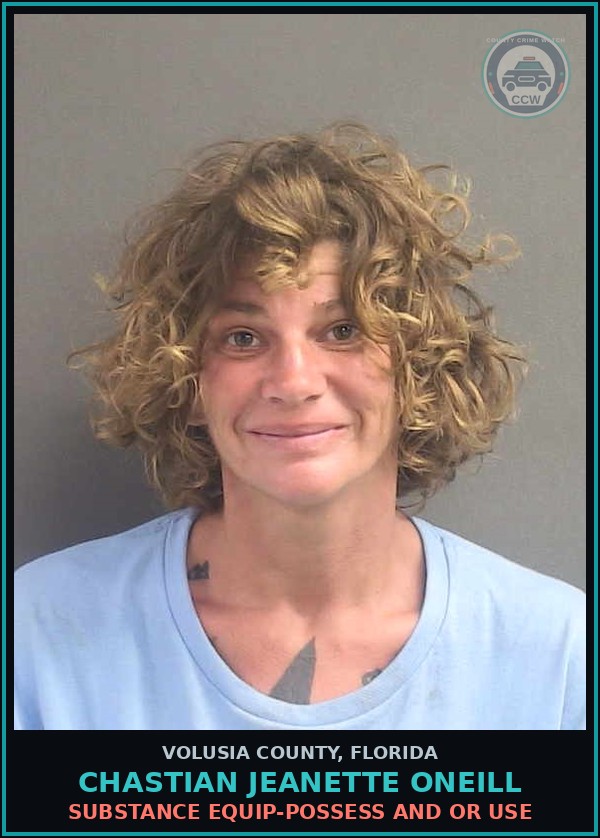 Booking mugshot of CHASTIAN JEANETTE ONEILL in Volusia County
