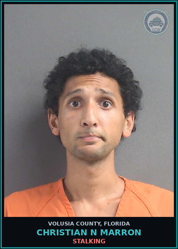 Booking mugshot of CHRISTIAN N MARRON in Volusia County