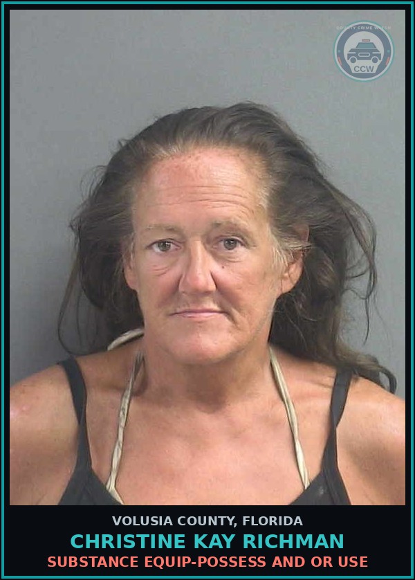 Booking mugshot of CHRISTINE KAY RICHMAN in Volusia County