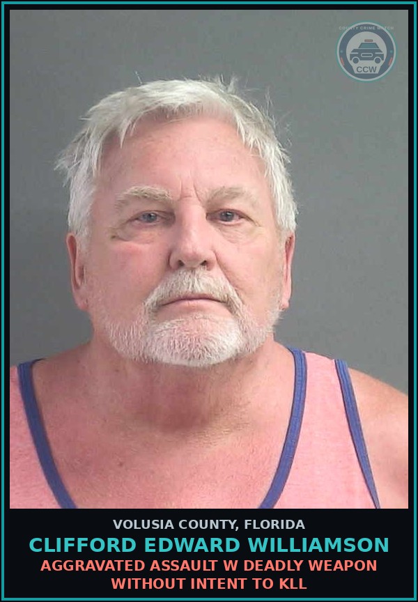 Booking mugshot of CLIFFORD EDWARD WILLIAMSON in Volusia County