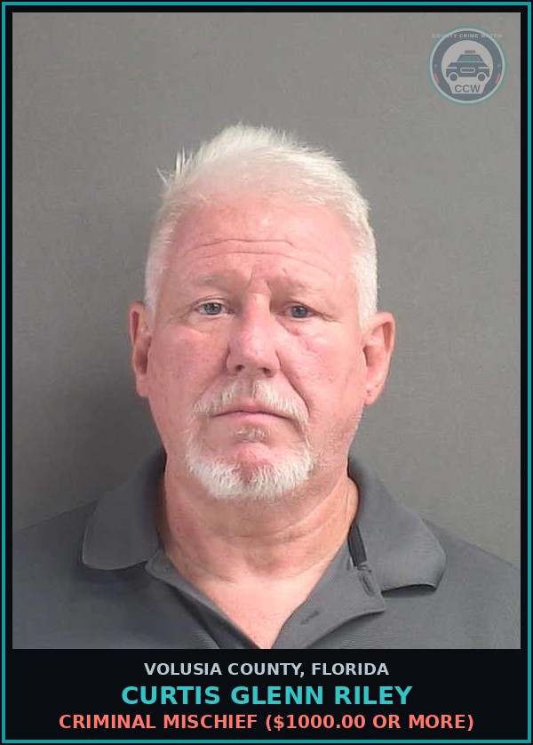 Booking mugshot of CURTIS GLENN RILEY in Volusia County