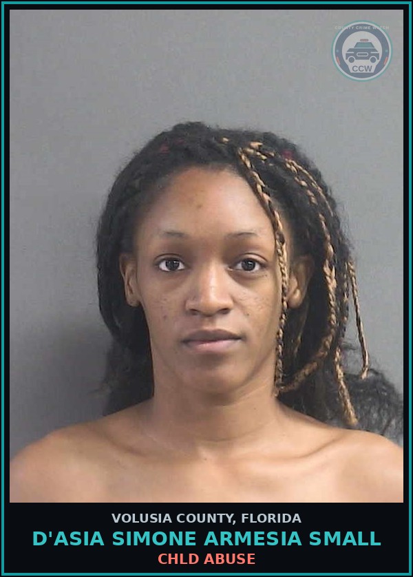 Booking mugshot of D'ASIA SIMONE ARMESIA SMALL in Volusia County