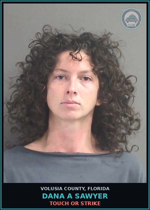 Booking mugshot of DANA A SAWYER in Volusia County