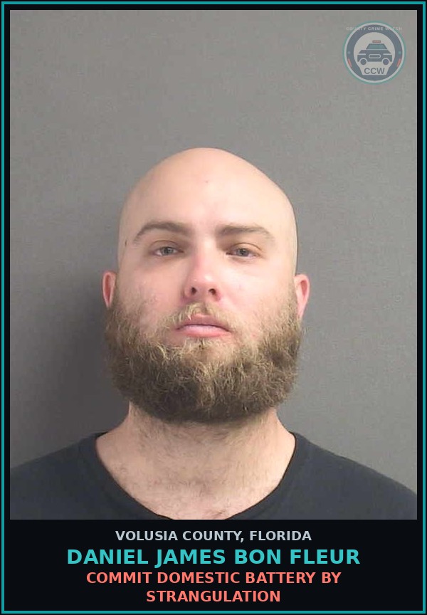Booking mugshot of DANIEL JAMES BON FLEUR in Volusia County