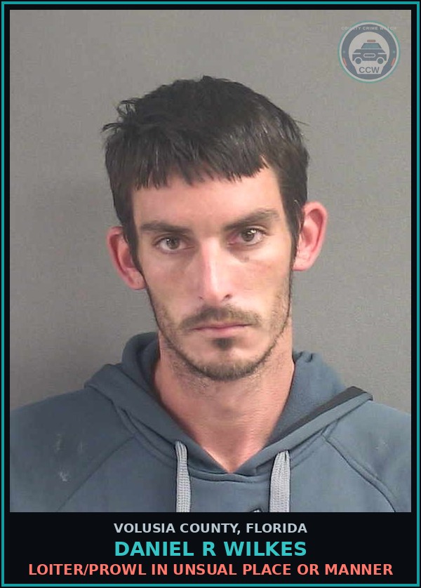 Booking mugshot of DANIEL R WILKES in Volusia County