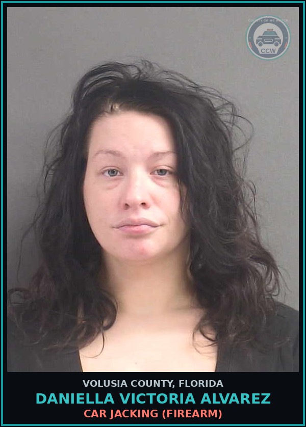 Booking mugshot of DANIELLA VICTORIA ALVAREZ in Volusia County