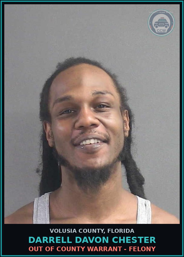 Booking mugshot of DARRELL DAVON CHESTER in Volusia County
