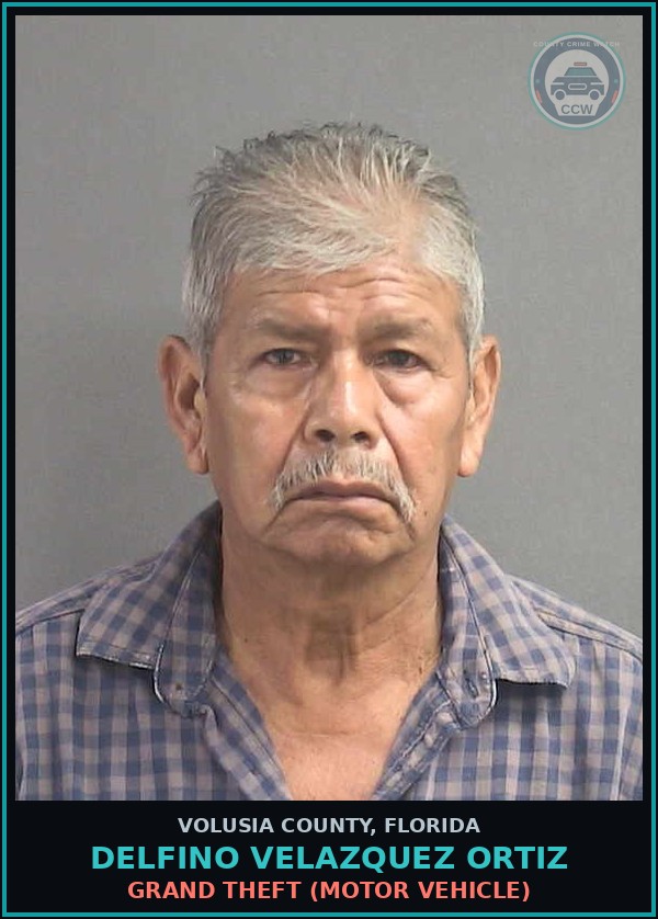 Booking mugshot of DELFINO VELAZQUEZ ORTIZ in Volusia County